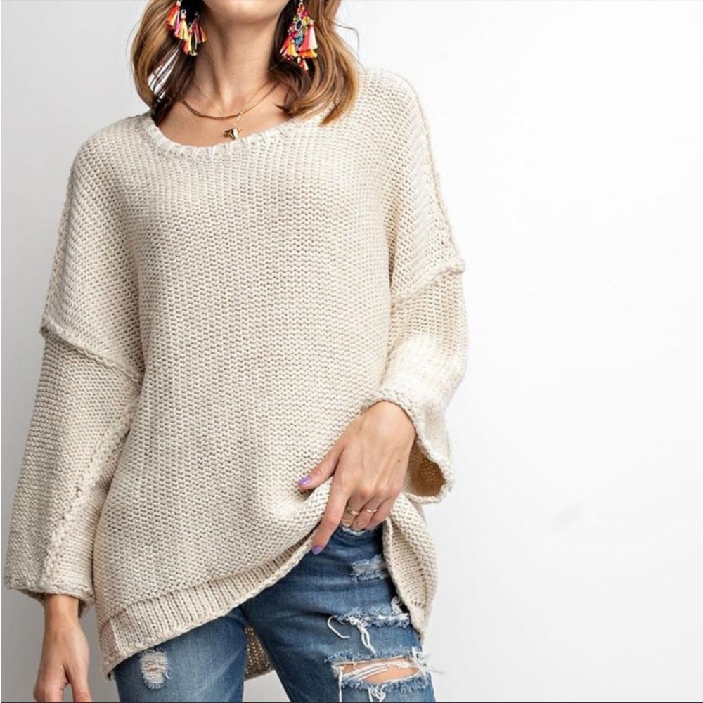 Easel oversized boho causal sweater